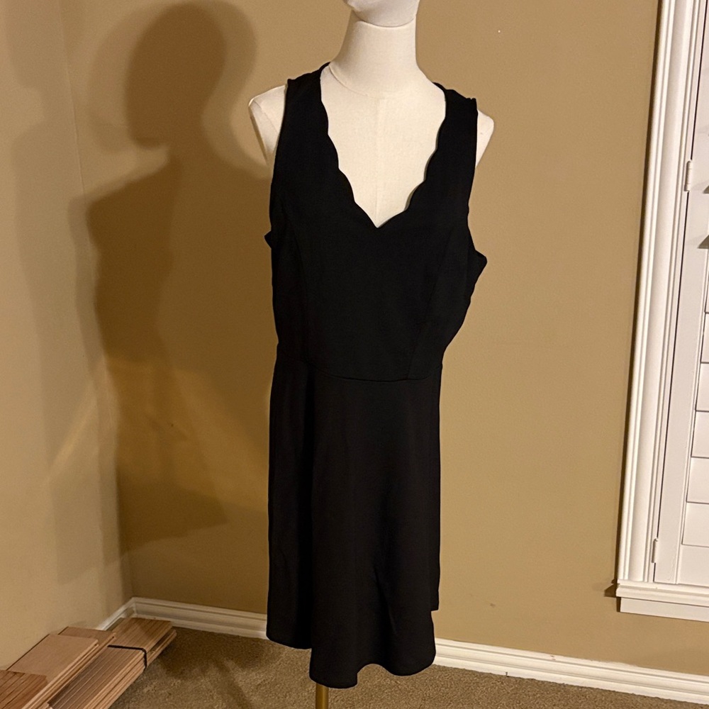 Maurices Black Scalloped Mini Dress